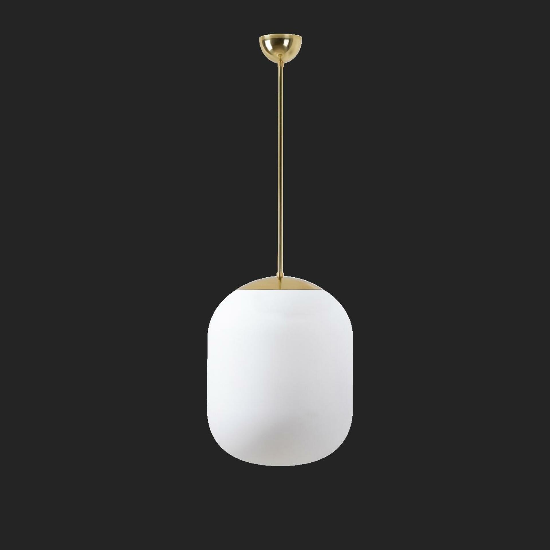 Osmont 66910 Tania P1 závesné sklenené svietidlo mosadz leštená biela IP40 4