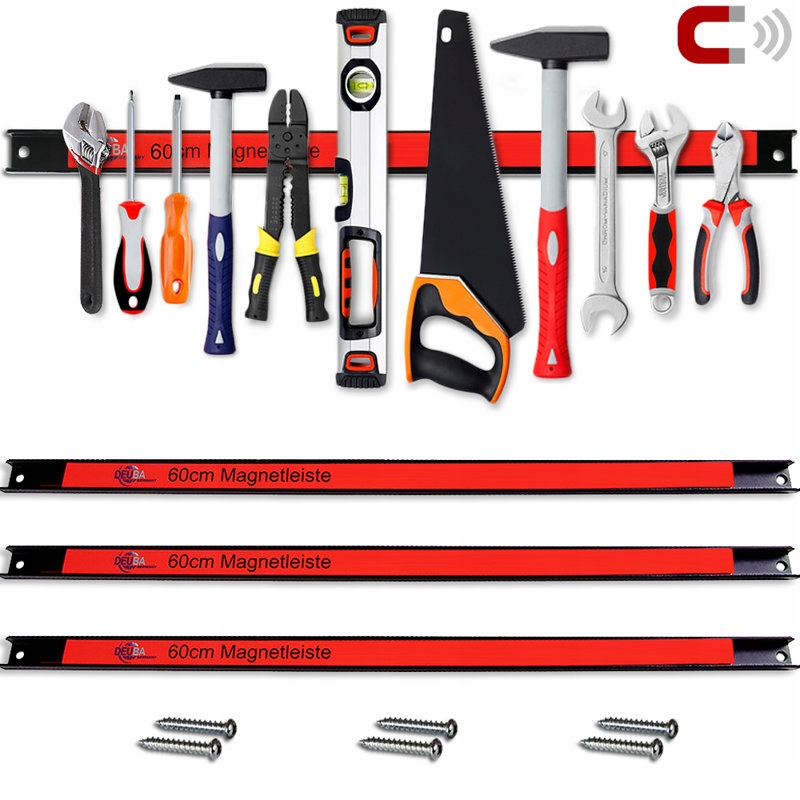 

3 x Listwa Magnetyczna Uchwyt Na Narzędzia 60cm