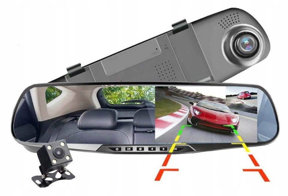 KAMERA SAMOCHODOWA WIDEOREJESTRATOR BATERIA KARTA Model PL37