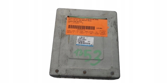 MAZDA 6 1.8B 16V L81318881D E6T50674H computer ECU