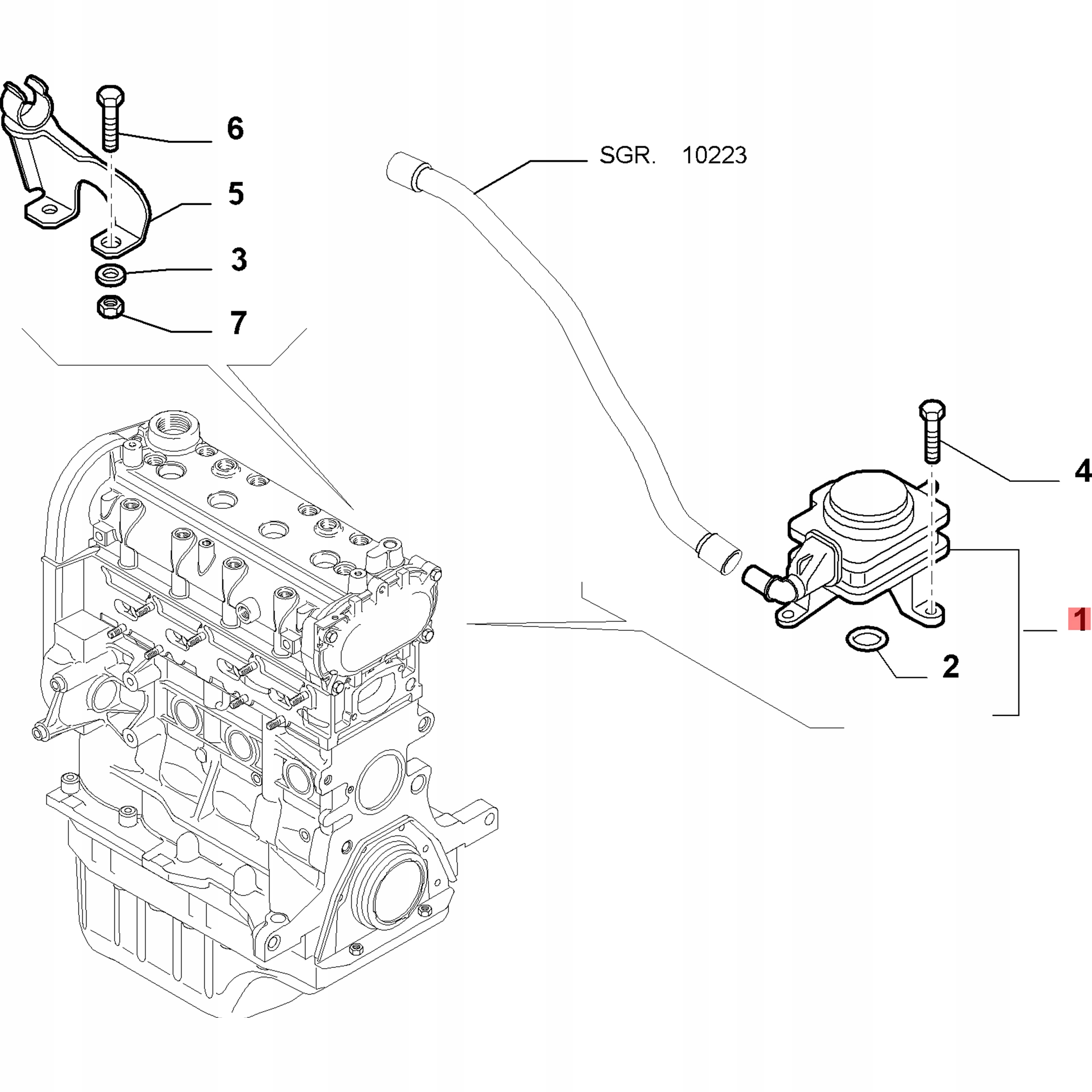 Odma Fiat Tipo 1.4 Opel Combo ORYGINAŁ Seperator oleju Nowy 55208531 Stan opakowania oryginalne