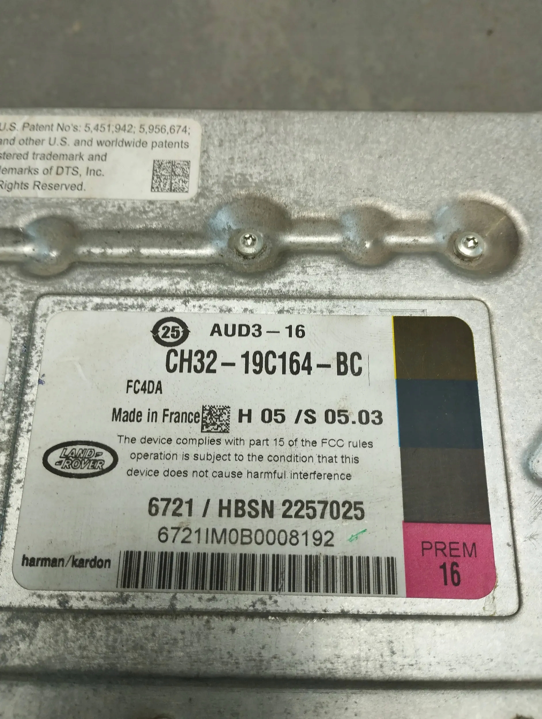 Land Rover Range Rover Sport L320 amplifier HARMAN CH3219C164BC