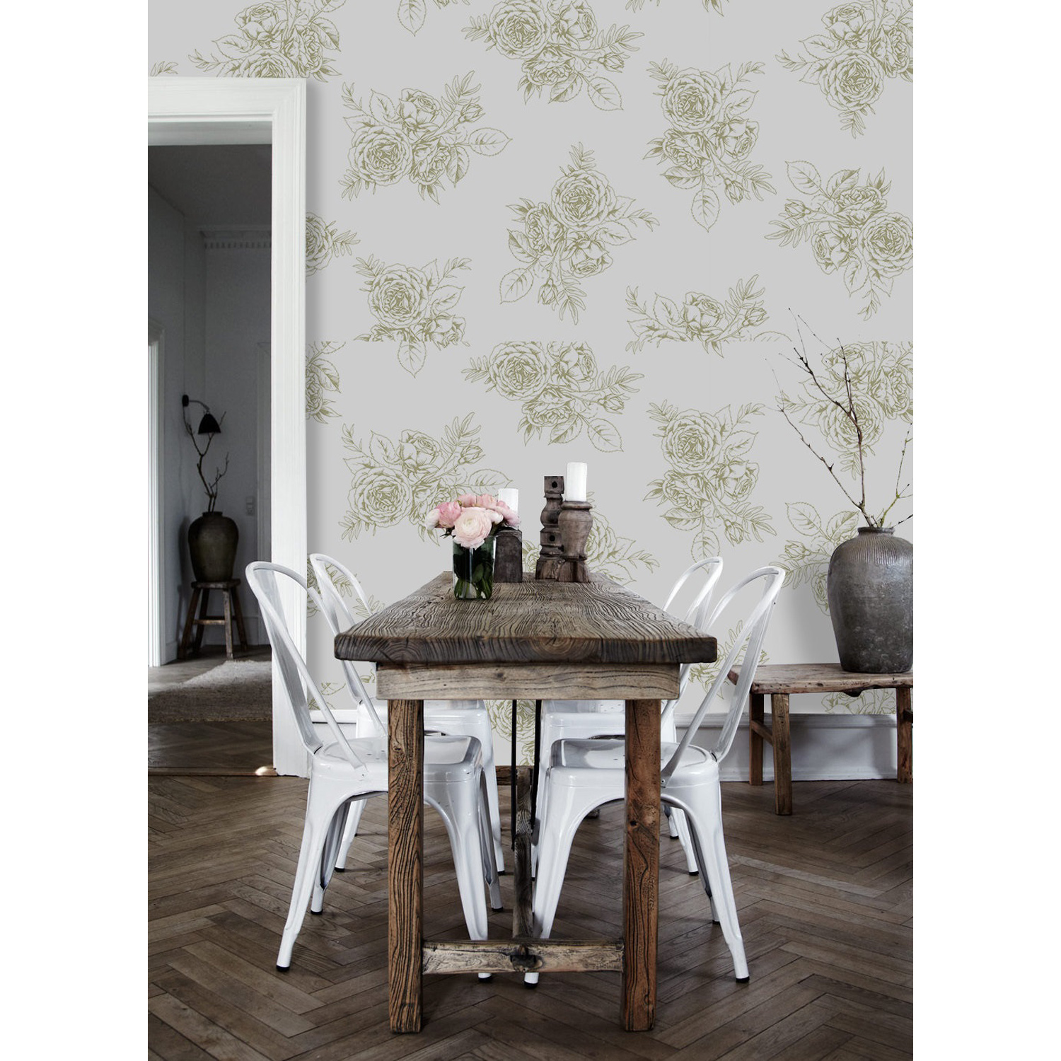 

Flizelina tapeta Kwiatowy styl francuski 104x70cm