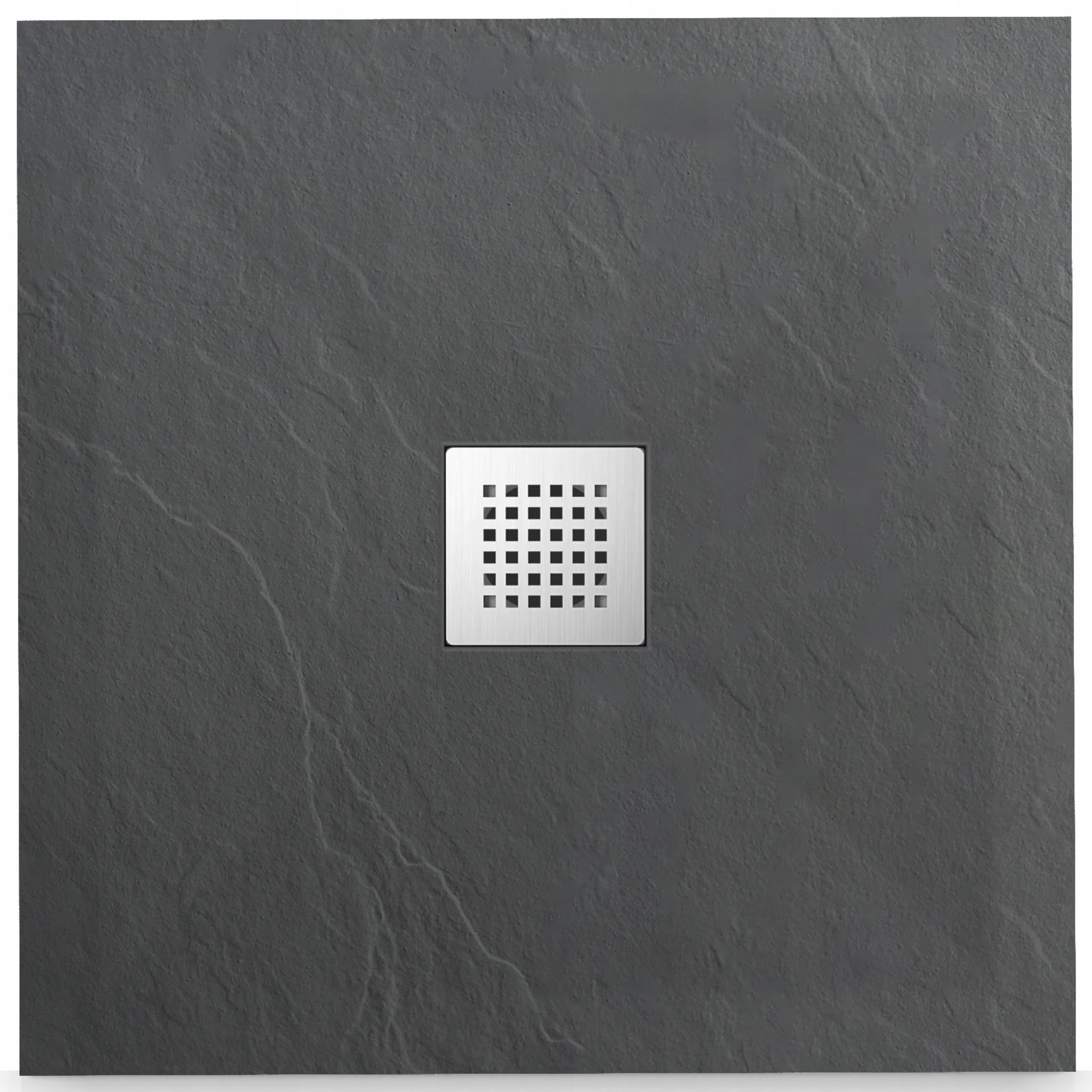 Balneo Kompozitová Sprchová Vanička 90x90x2,5 cm Tmavě Šedá Stone Tray