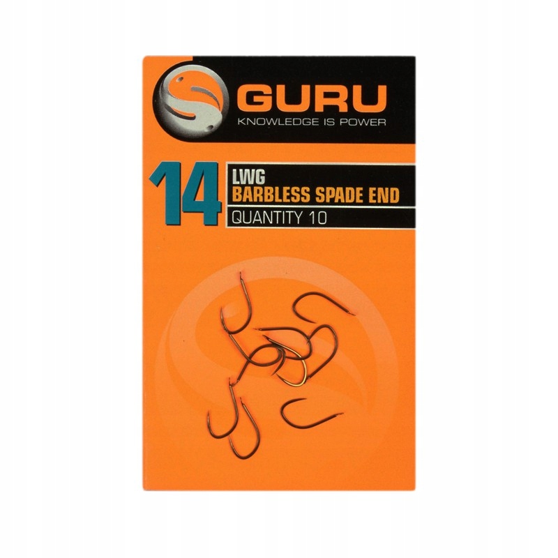 Haczyki Guru LWG Spade Hooks - roz. 16 Barbless