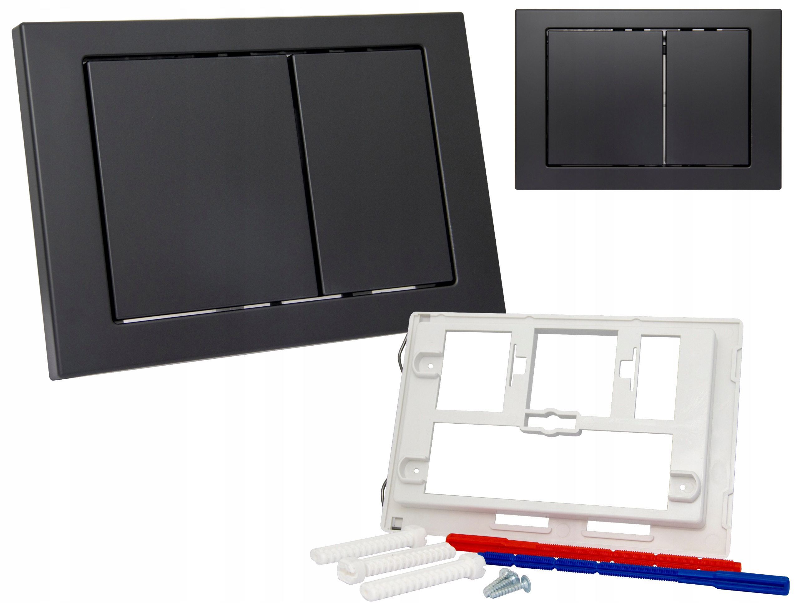 PRZYCISK DO SPŁUCZKI WC Cersanit Czarny Mat Przycisk Spłukujący Do WC Kod producenta 350/PPC/057-00-00