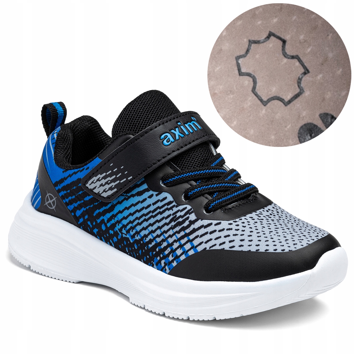 Buty sportowec chłopięce w.SKÓRA lekkie Szkolne zamienne na Rzep Axim 29