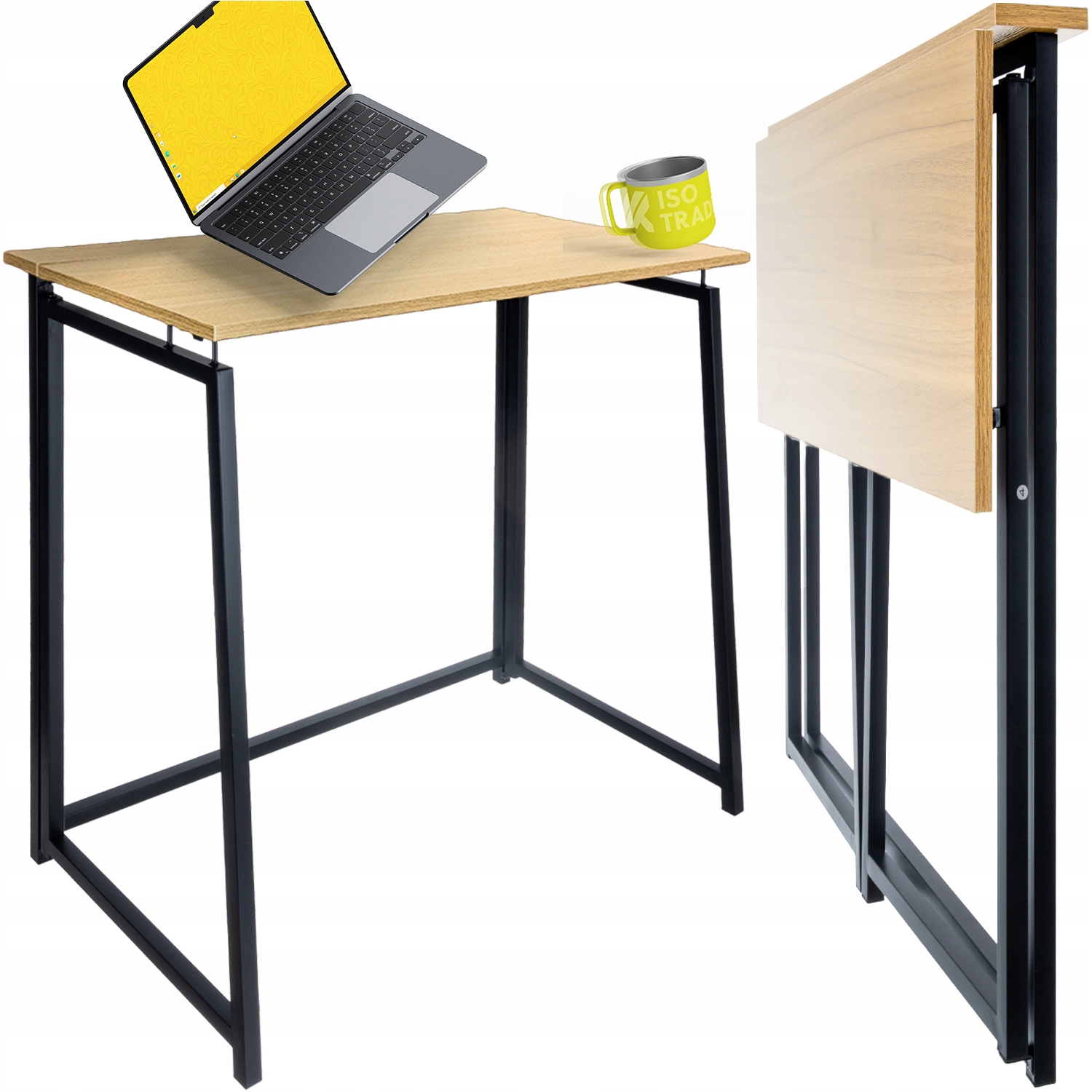 Skládací počítačový stůl Notebook Loft Moderní, lehký, dřevěný