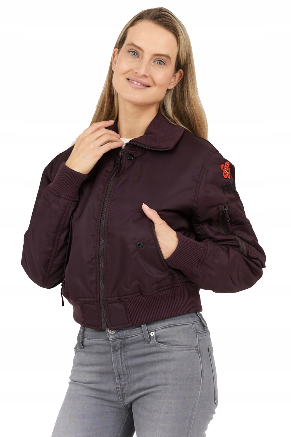 Kenzo Paris Bordó dámská bomber bunda, velikost M