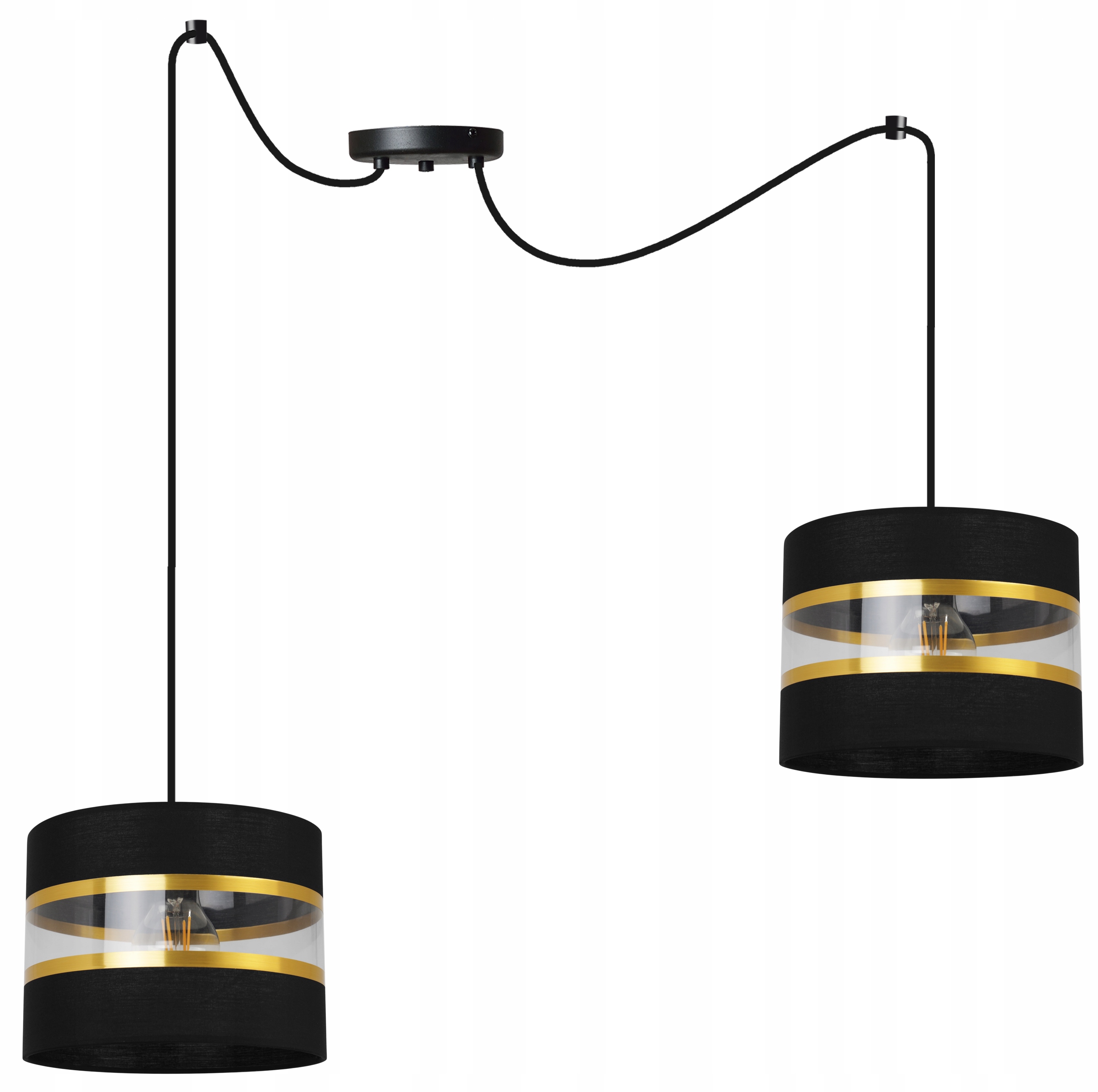 Závěsná Stropní Lampa Pavouk Lustr Glamour Stínidlo Černá Moderní