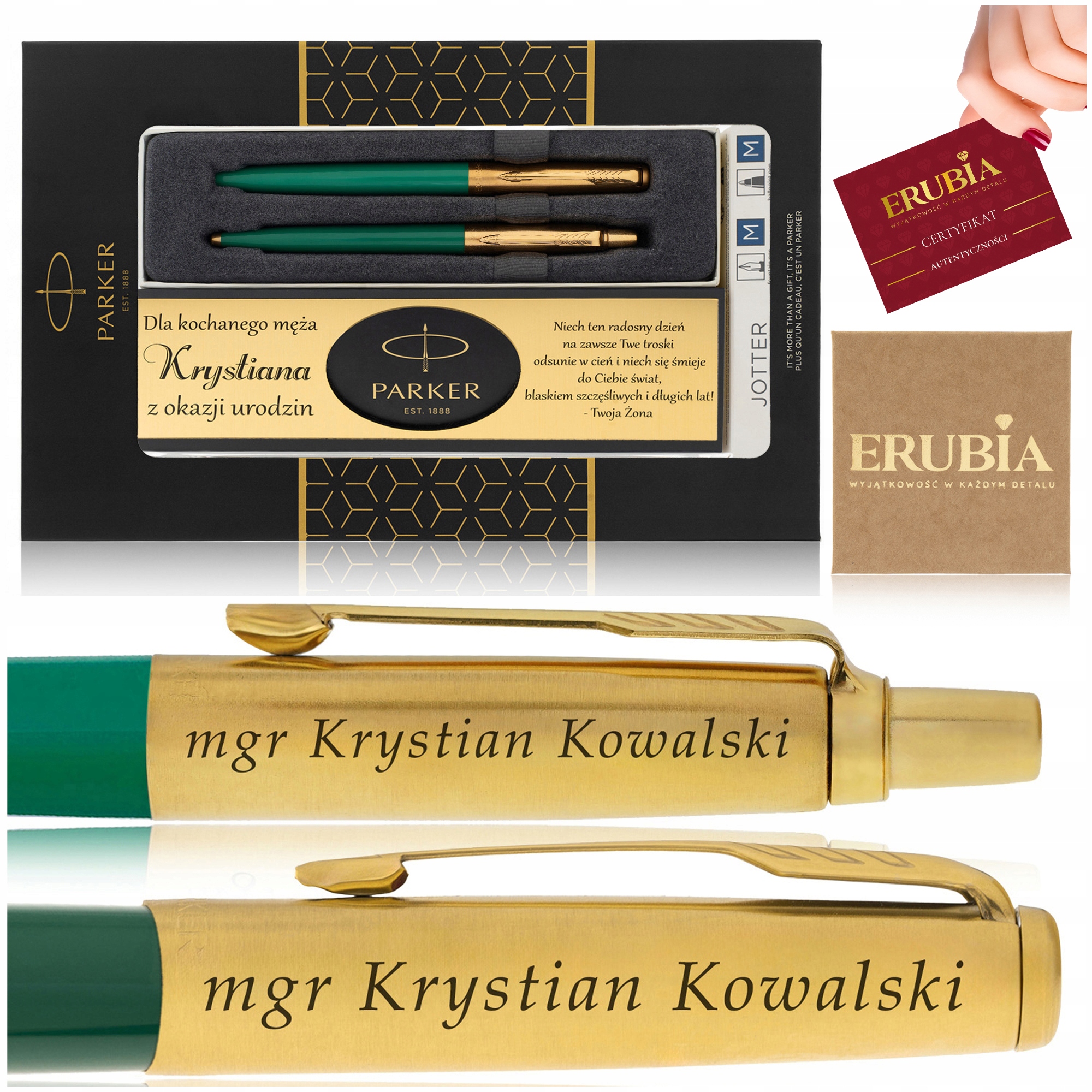 Zlatý Set 24K Parker Dárek Na Svátek Matek Pero Propiska S Gravírováním