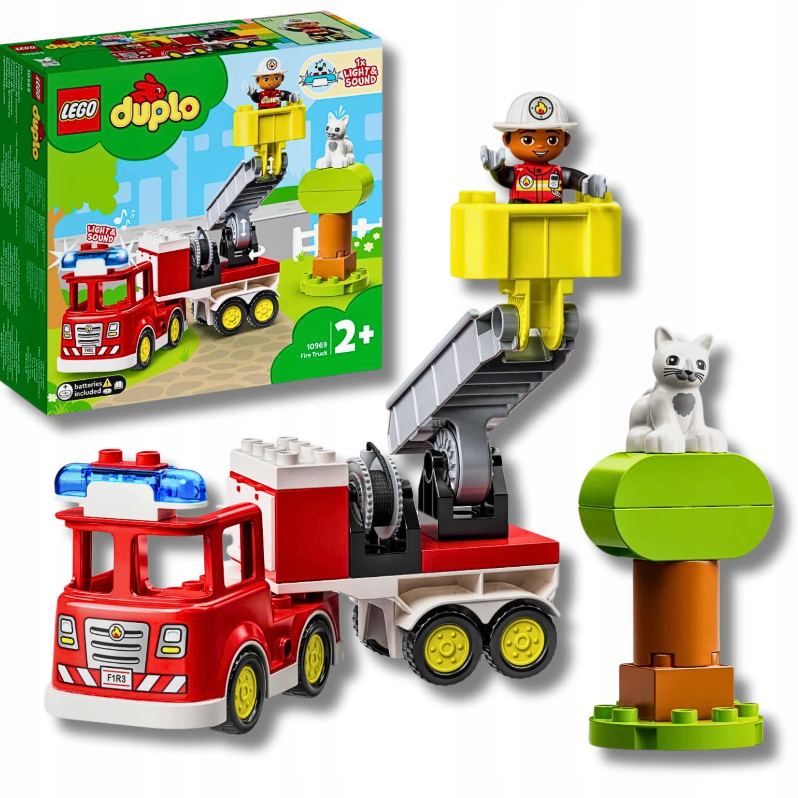 Sada Lego Duplo 10969 Hasičský Vůz S Žebříkem Záchranná Mise Stavebnice 2+