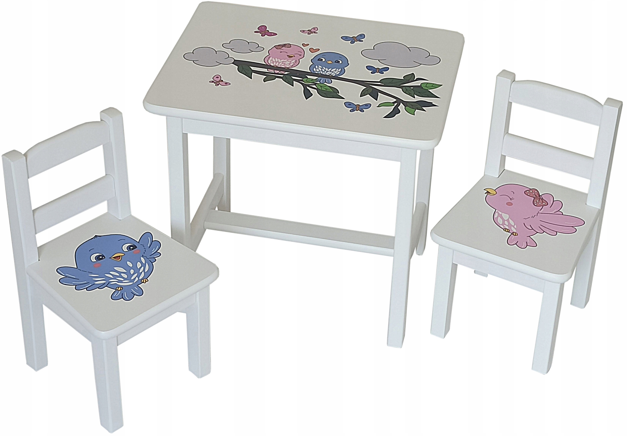 STOLIK Z KRZESEŁKAMI dla dzieci LITE DREWNO wzory Marka Drew-Mix
