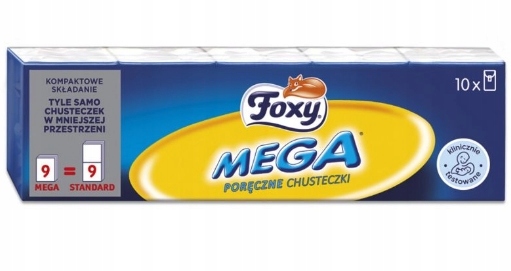 

Foxy, Poręczne Chusteczki, 10 sztuk
