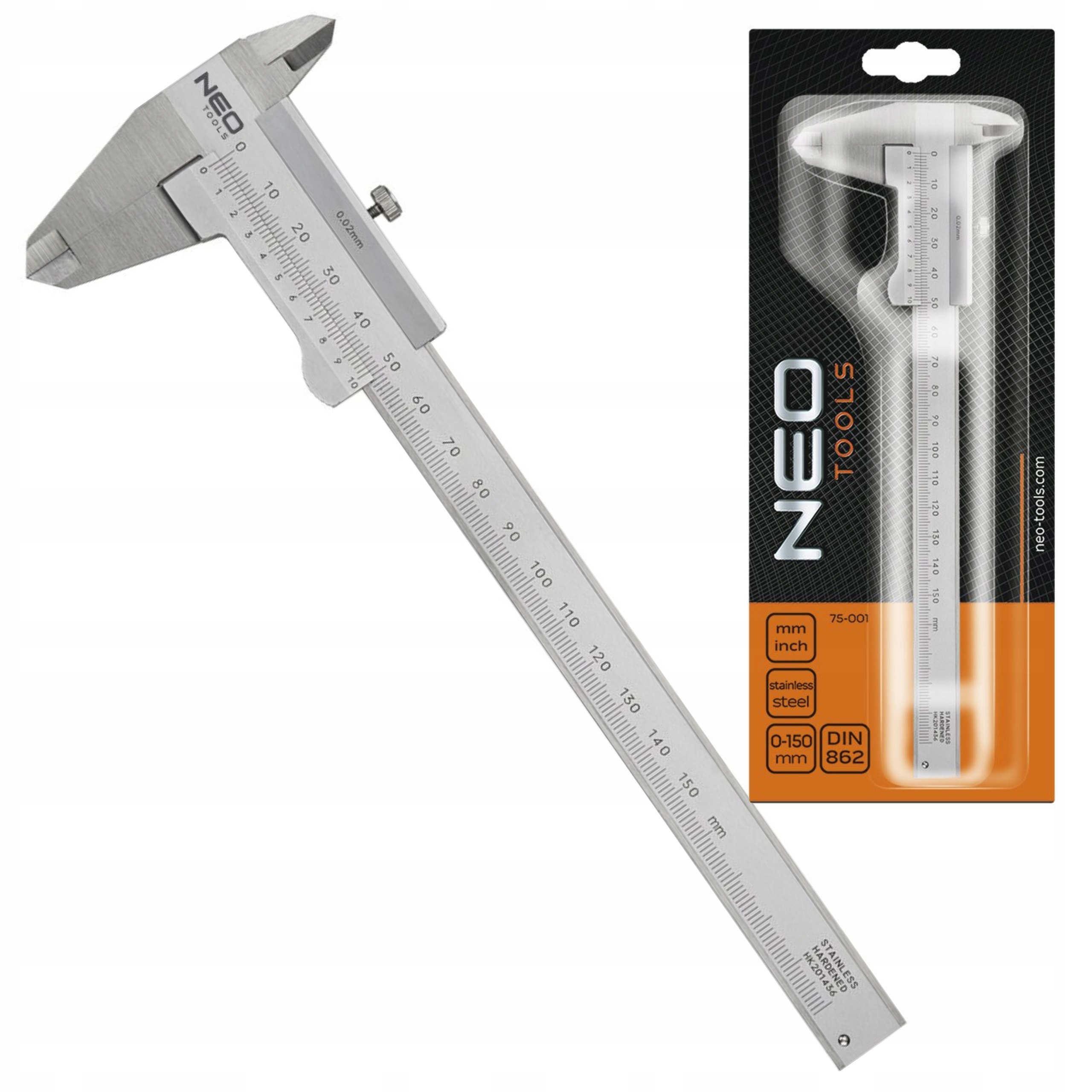 SUWMIARKA 0-150 mm CERTYFIKAT DIN862 NEO 75-001