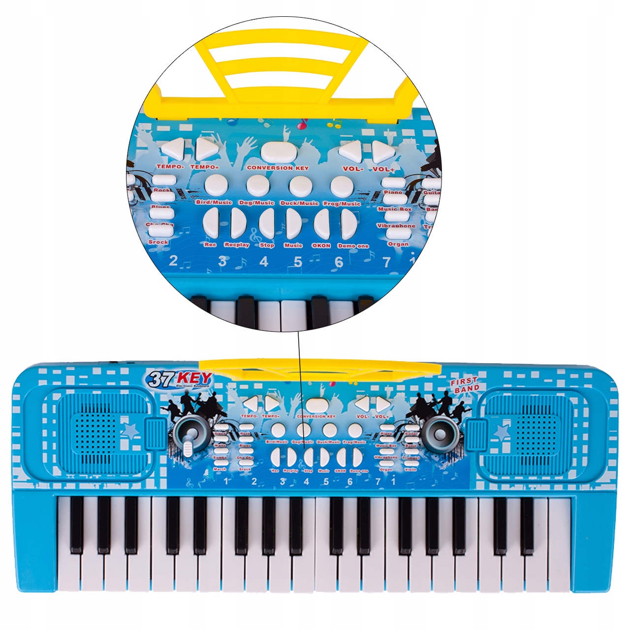 ORGANY ELEKTRONICZNE ORGANKI KEYBOARD Z NAGRYWANIEM DUŻY 37 KLAWISZY Waga produktu z opakowaniem jednostkowym 0.8 kg