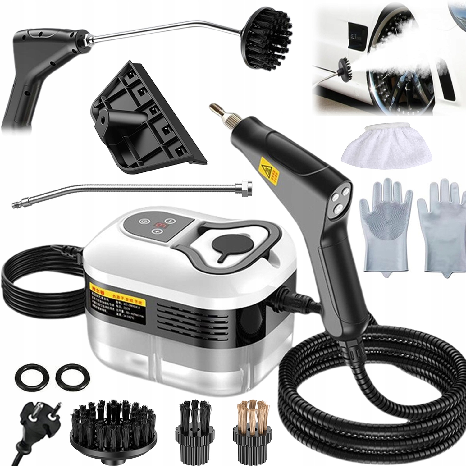 Tlakový parní čistič 105 °C Rychlé čištění Kuchyně Nábytek