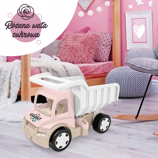 DUŻA RÓŻOWA WYWROTKA GIGANT TRUCK MAX 150KG WADER 41106 Kod producenta 41106
