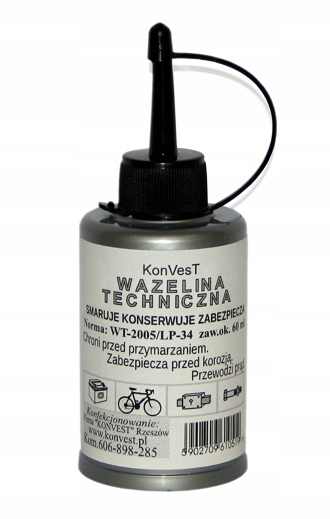 Wazelina techniczna bezkwasowa mała z aplikatorem pompką 60ml