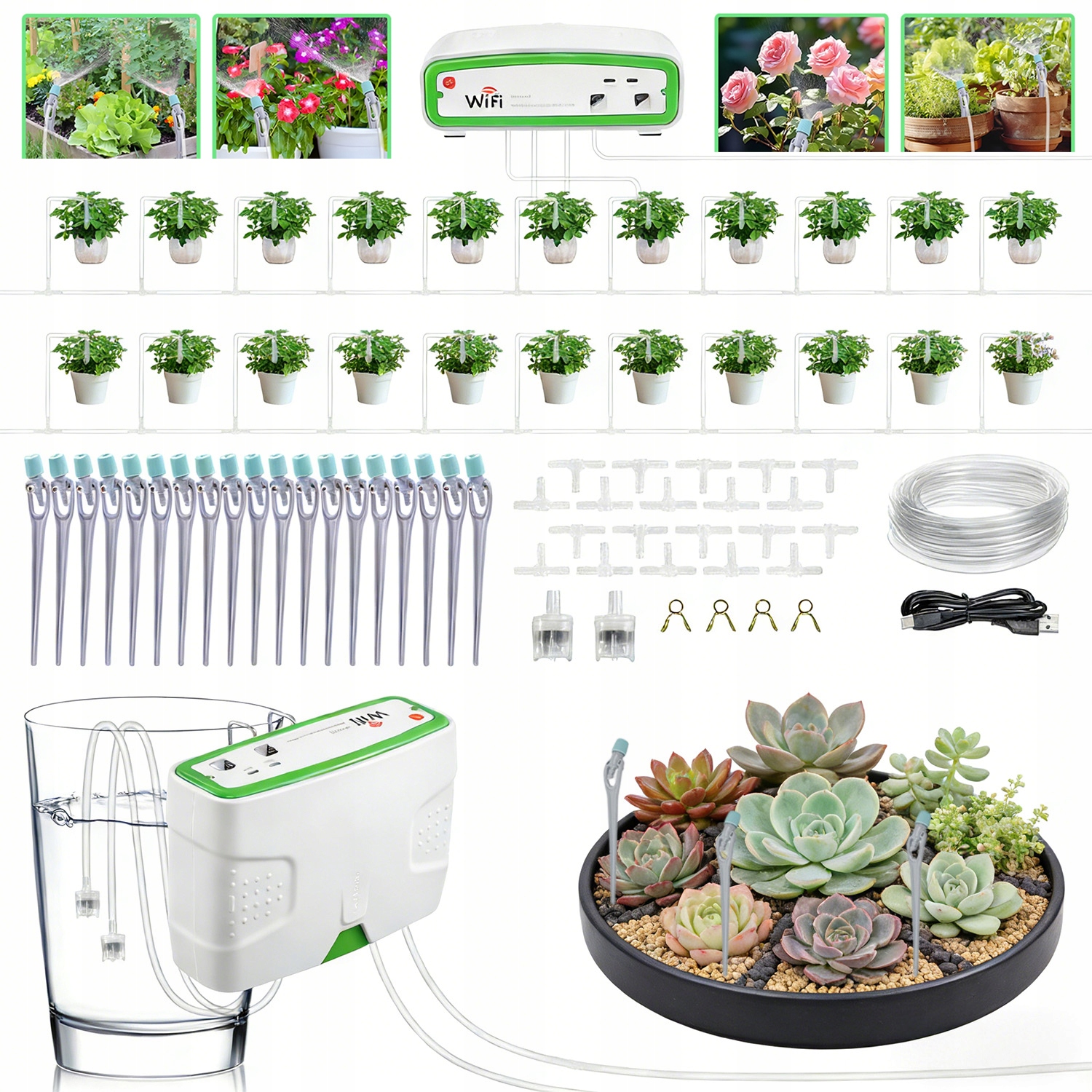 Automatický Zavlažovací Systém Pro Rostliny V Květináčích, Sada 2 Čerpadel