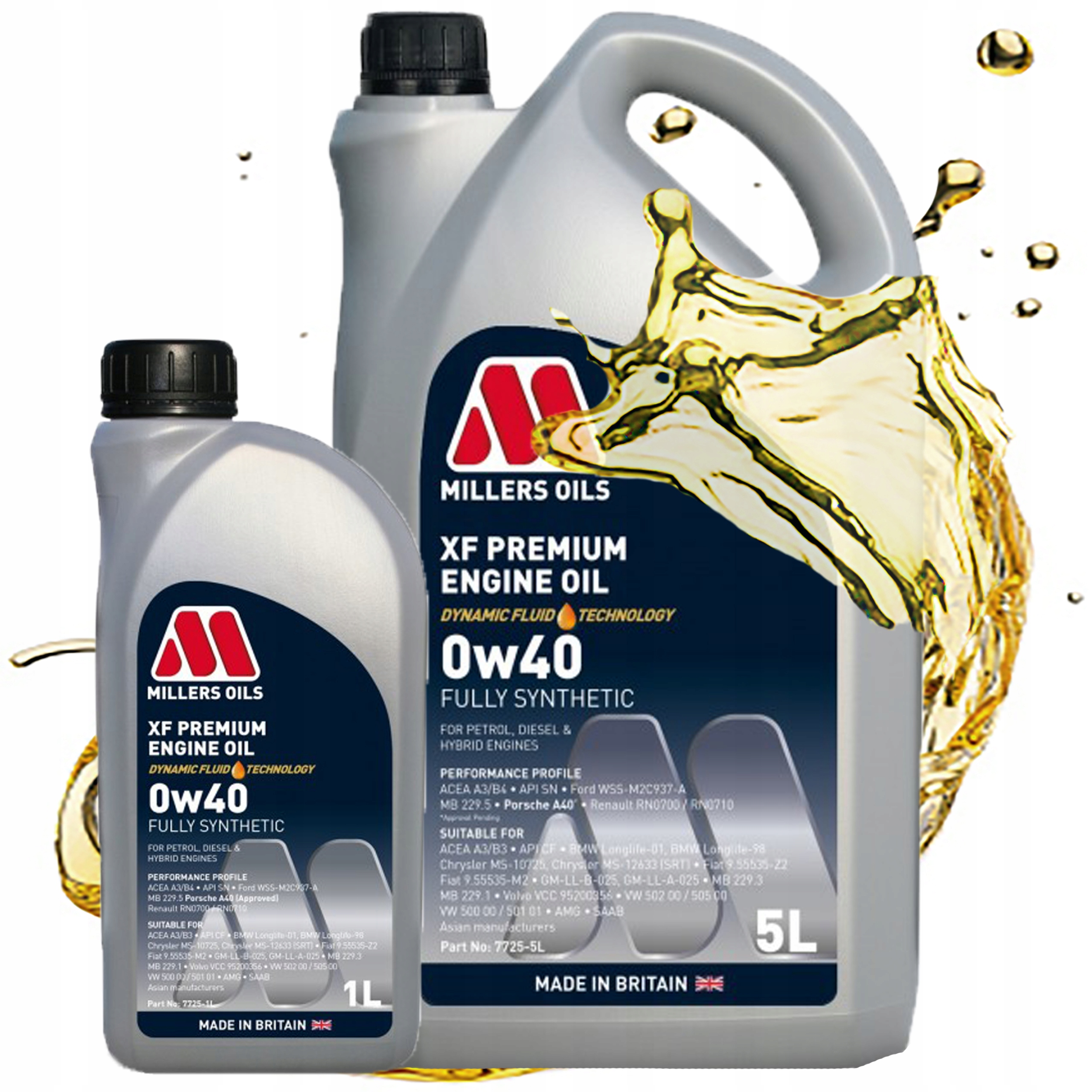 Syntetický Motorový Olej Millers Oils Xf Premium Dft 0v40 6L