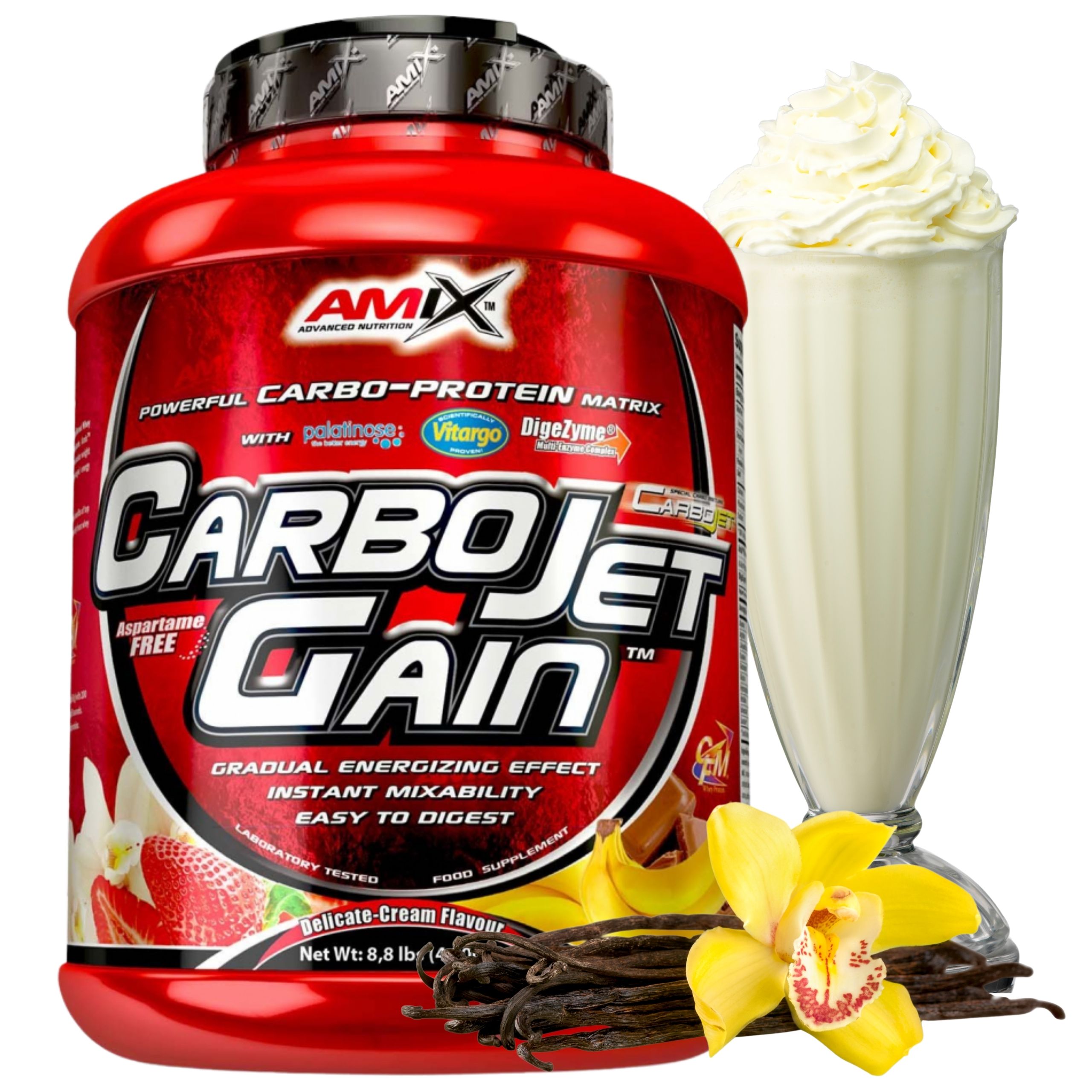 Amix Carbojet Gain Protein Gainer Cfm Protein Vitargo Sacharidy