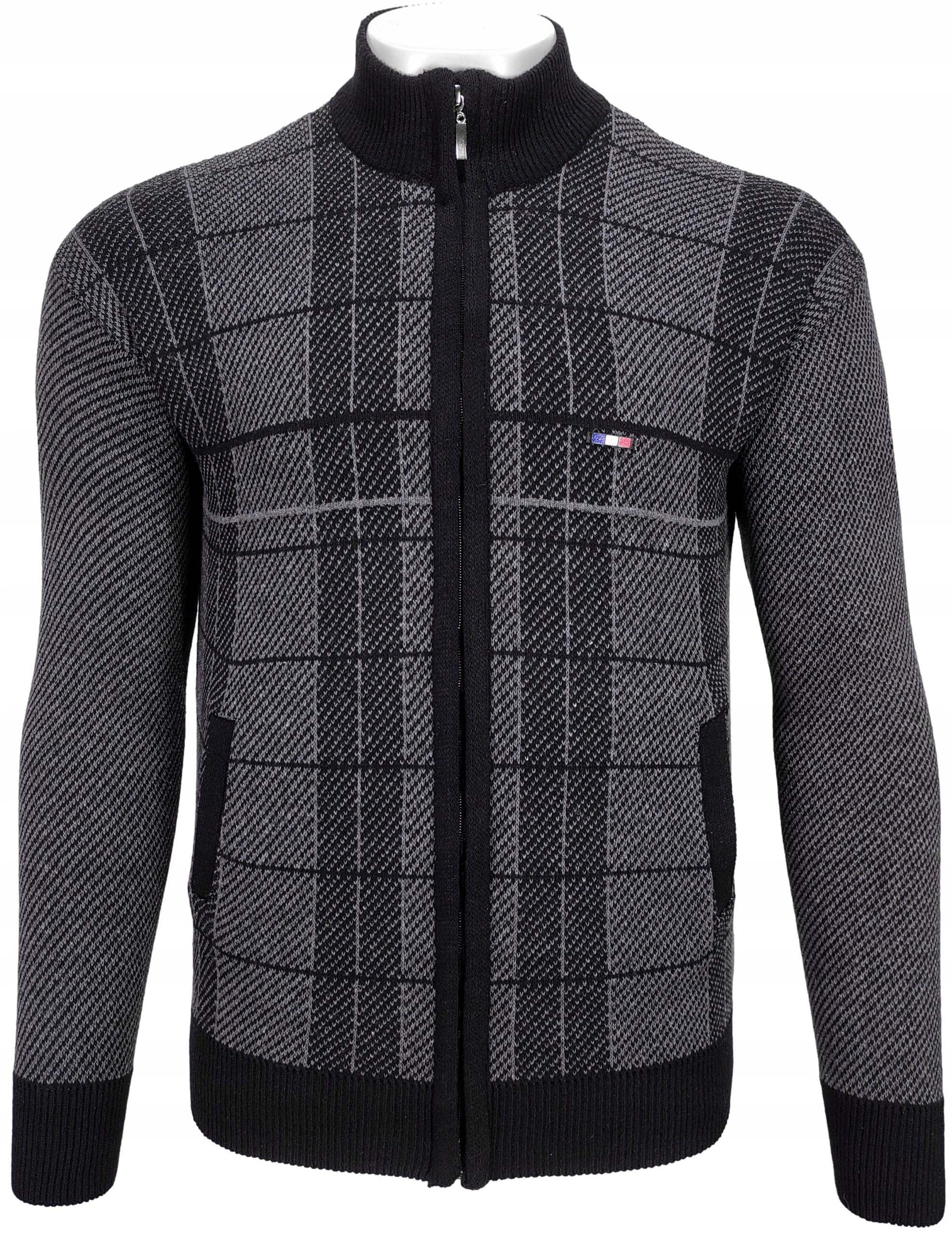 

Sweter męski rozpinany w kratkę R159 r. L