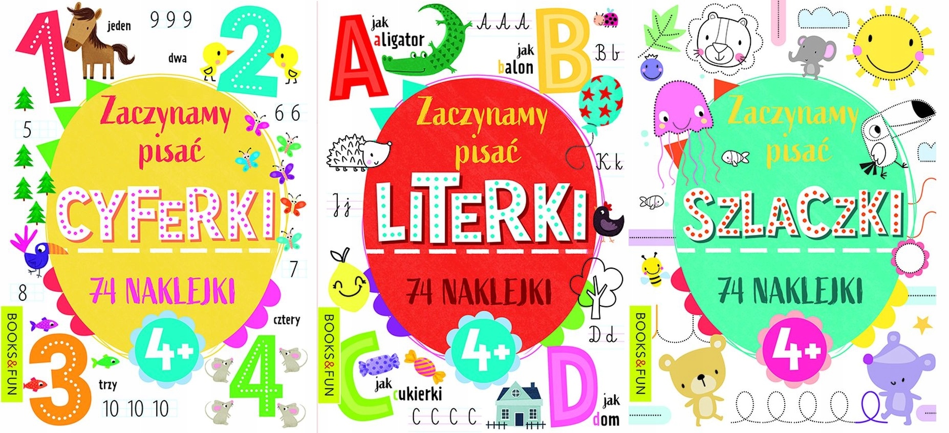 

Zaczynamy Pisać Cyferki Literki Szlaczki Nauka 3w1