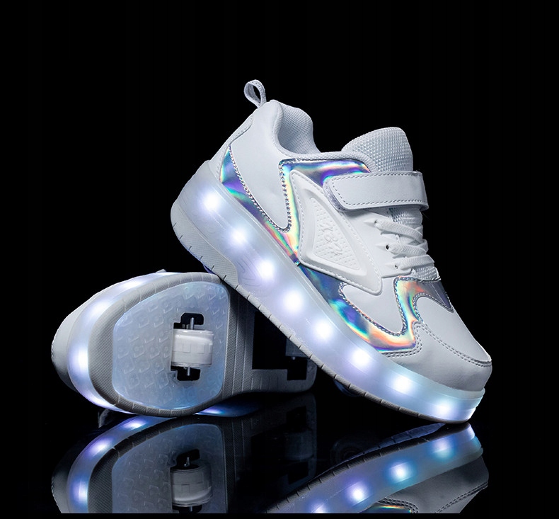 BUTOROLKI BUTY SPORTOWE Z ROLKAMI ROLKI WROTKI LED Z POLSKI HOLO 36 Marka PAPILIO