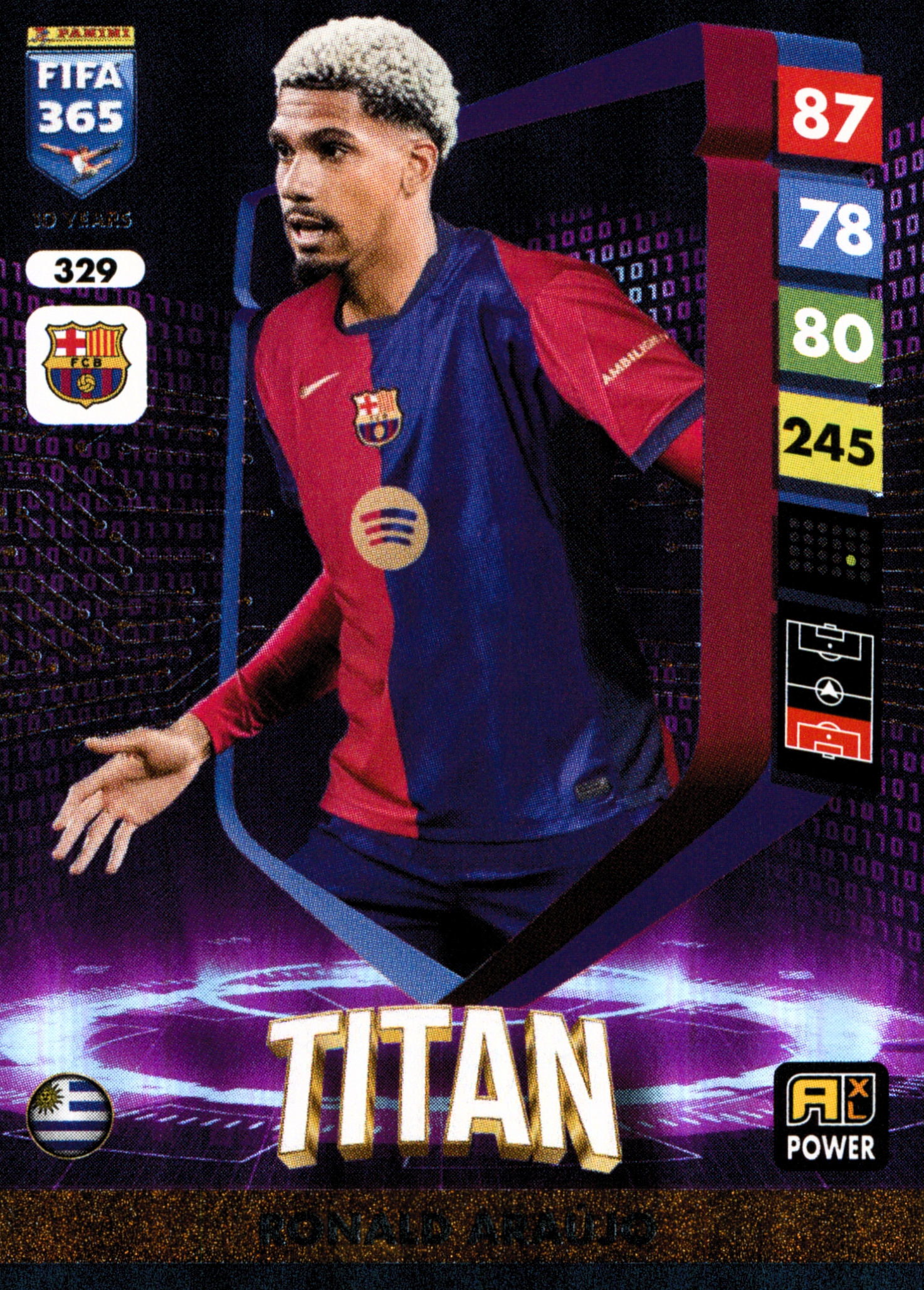 Panini Fifa 365 2025 Power Titan 329 Ronald Araujo Fc Barcelona