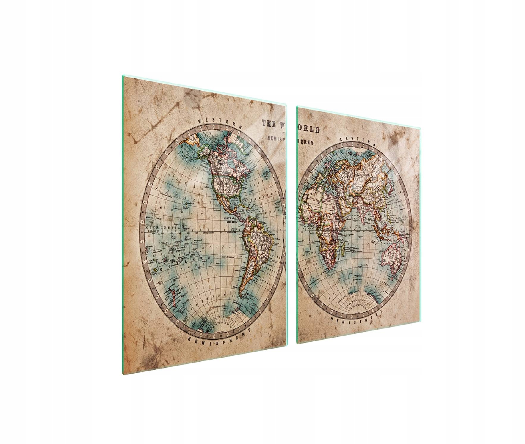Skleněná ochranná deska na sporák 2x45x52 Mapa na zeď 7v1