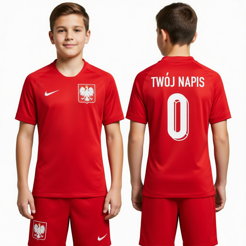 Polska Strój piłkarski Nike zestaw twój napis z własnym imieniem 158-170