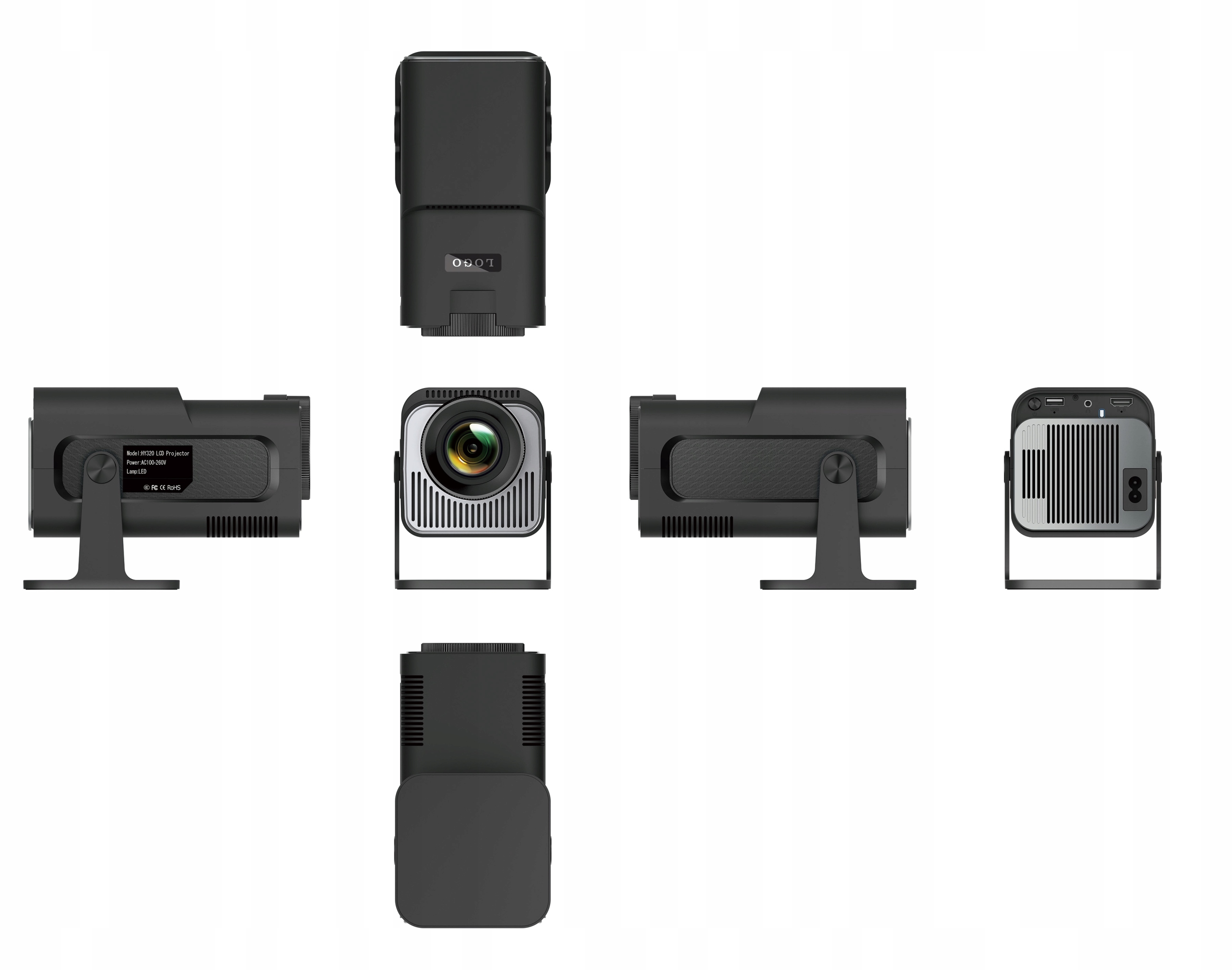 MINI Projektor przenośny HY320 FULLHD WiFi ANDROID 11 + SMART TV Stan opakowania oryginalne