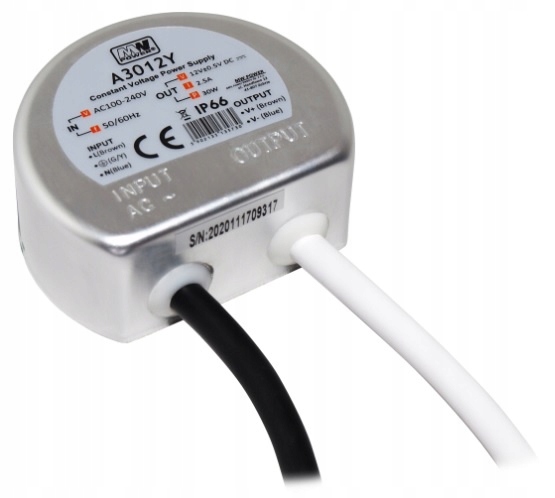 Zasilacz 12V Dopuszkowy 30W 2.5A LED Do Puszki Puszkowy DC IP66 Hermetyczny