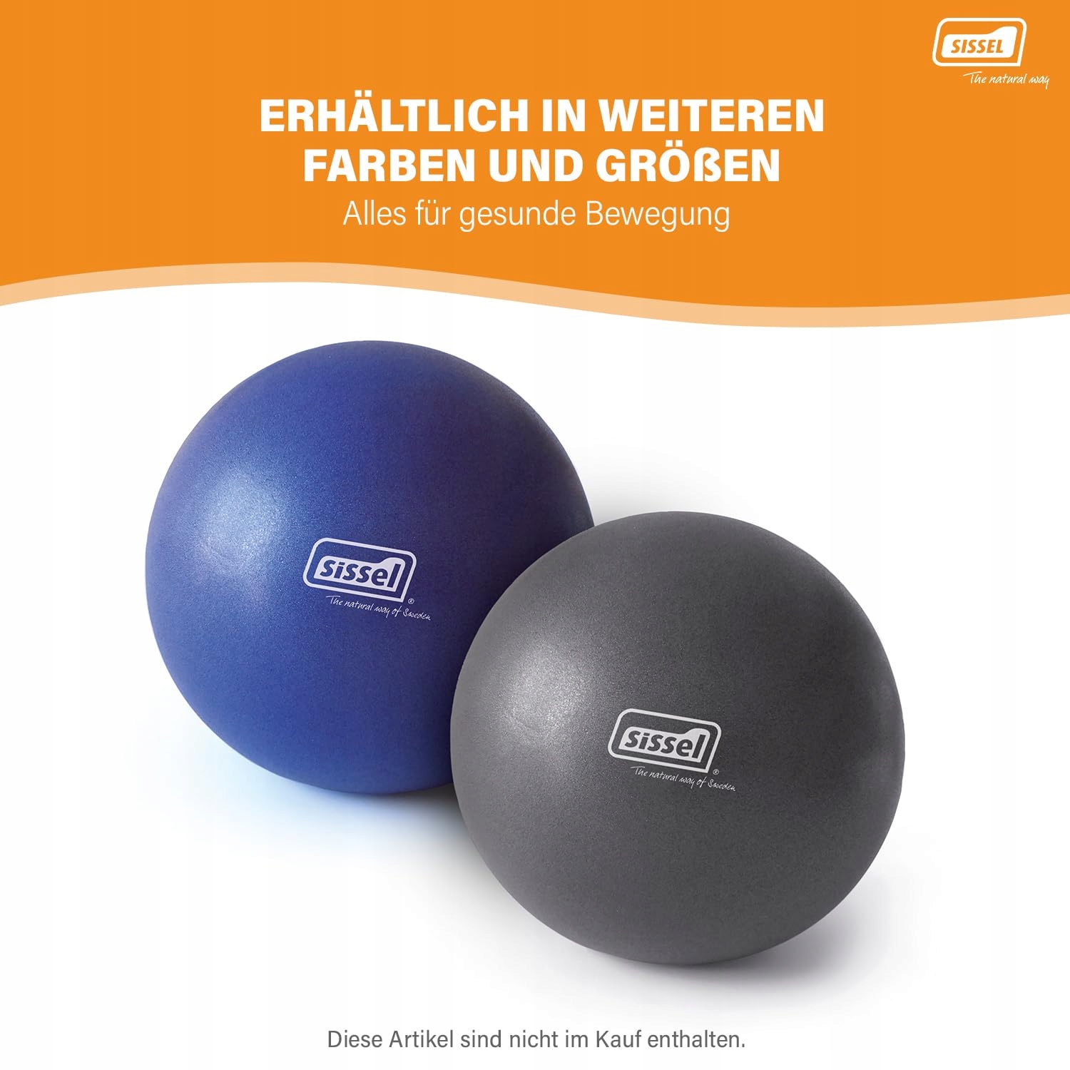 SISSEL Pilates Piłka Soft Niebieska 22 cm Bez PVC i Lateksu Do Ćwiczeń — miniatura 9