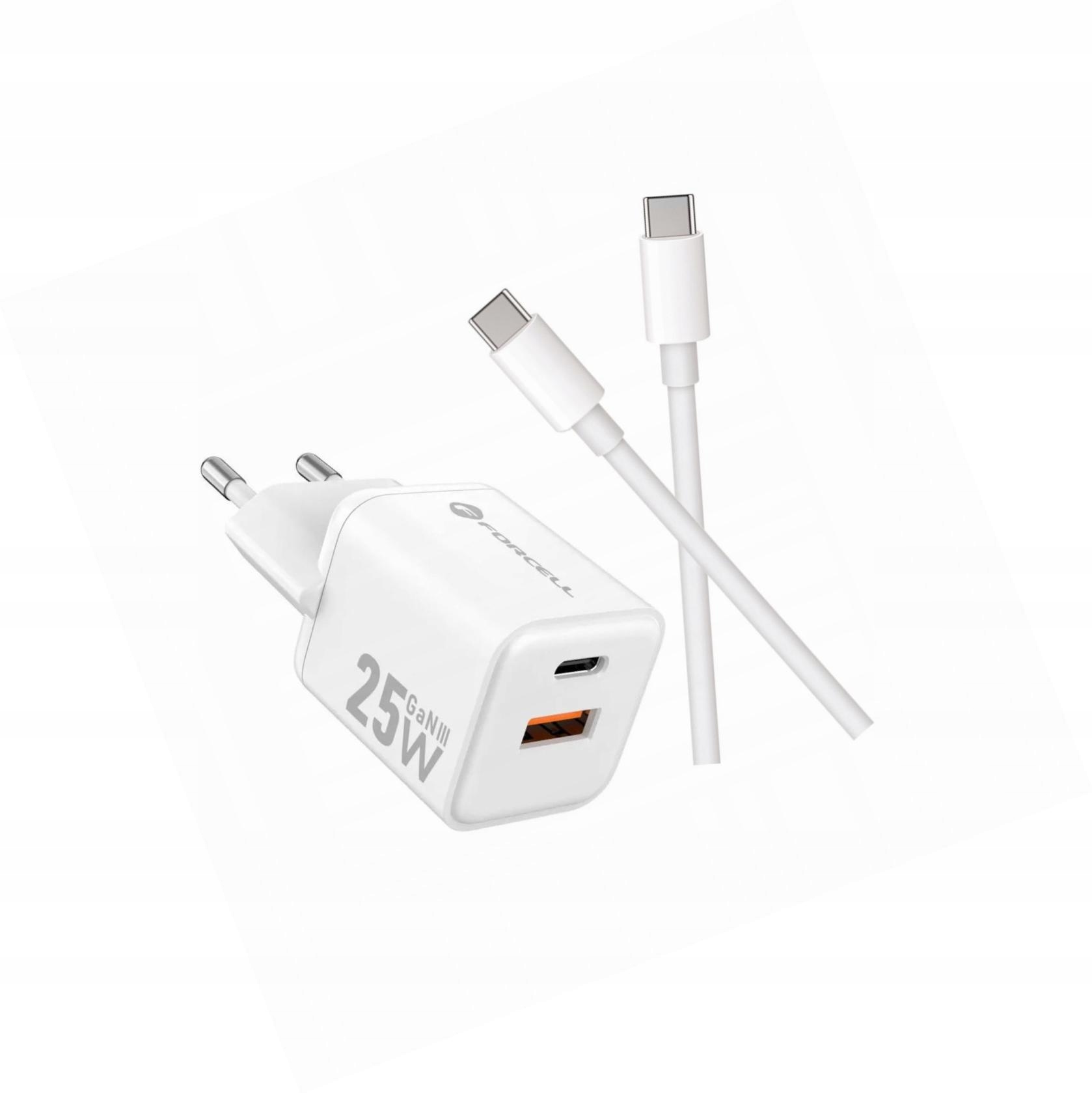 Szybka ładowarka Gan 25W 2 porty z kablem Usb-c do Huawei P30
