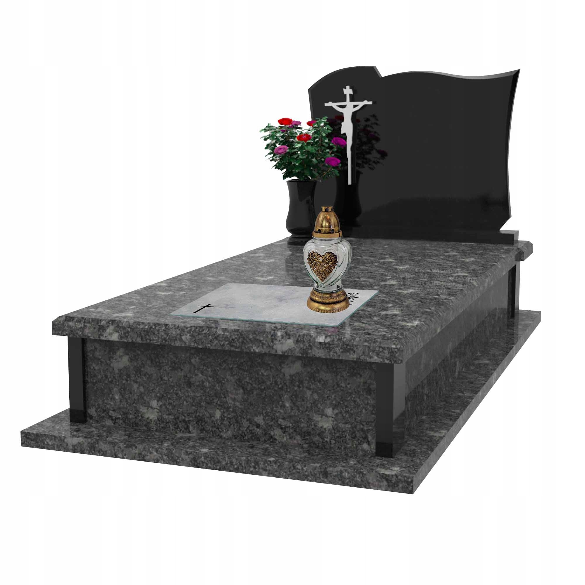 SZKLANA PODSTAWKA POD ZNICZE 40x30cm 497b Motyw inny