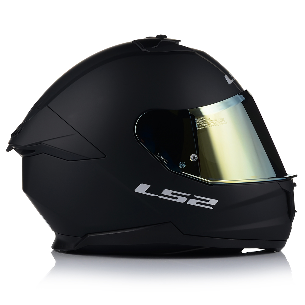 KASK MOTOCYKLOWY LS2 FF808 STORM II CZARNY MĘSKI BLENDA + ZŁOTA SZYBA Model FF808 Stream II ECE 22.06