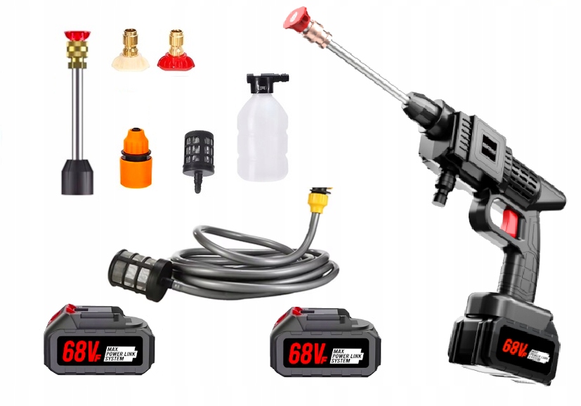 Akumulátorová Tlaková Myčka 500W 2X68V (baterie) Kraft&dele KD663