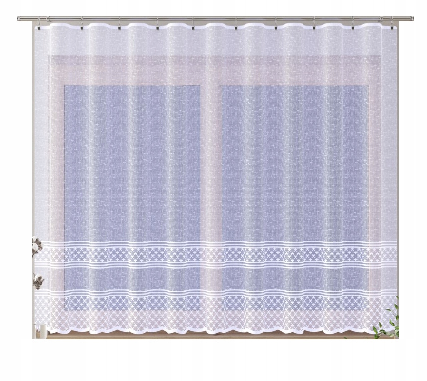 Mg Záclona žakárová páska 628/147 Bílá 350x180 cm hotová s páskou M
