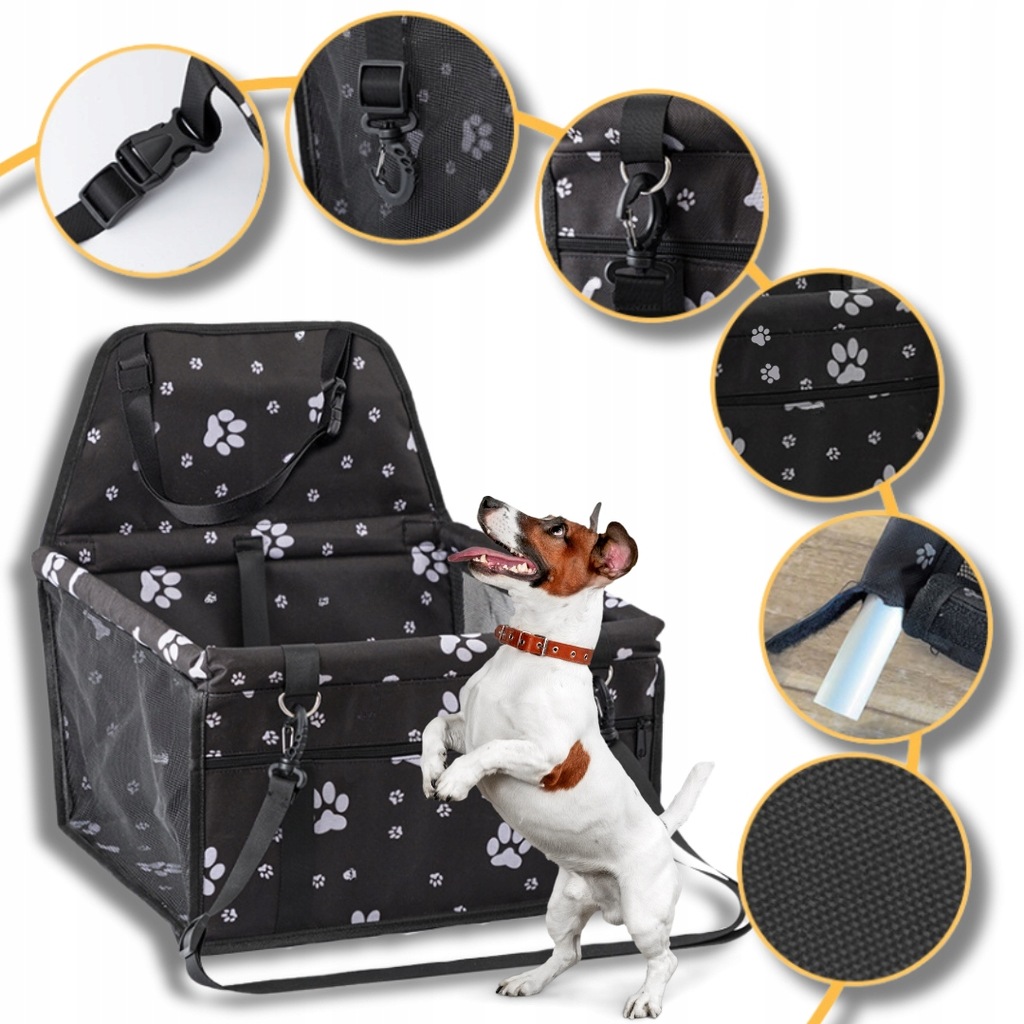 Levně Přepravka Autosedačka pro psa kočku do Auta Velká XL Podložka na sedadlo