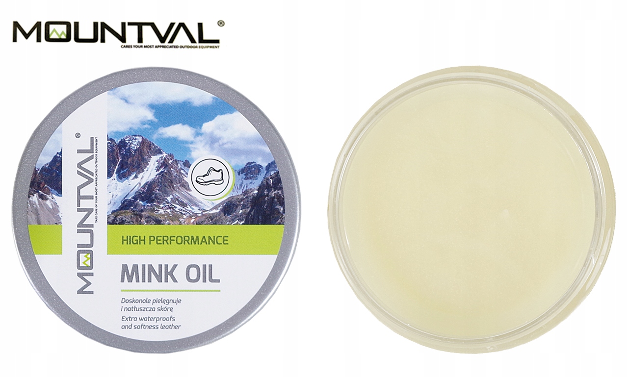 PASTA DO BUTÓW OLEJOWA TŁUSZCZ IMPREGNAT MOUNTVAL MINK OIL Dedykowany materiał skóra naturalna