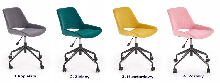 MŁODZIEŻOWY FOTEL OBROTOWY WYGODNY = CIEMNY POPIEL Marka Elior