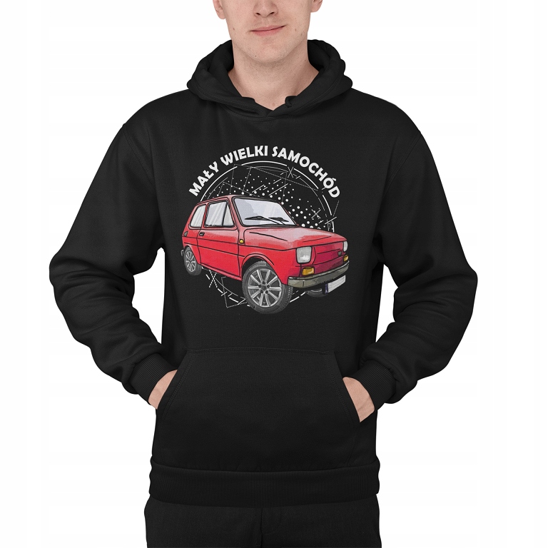 

Ciepła Bluza Z Kapturem Mały Wielki Samochód Fiat