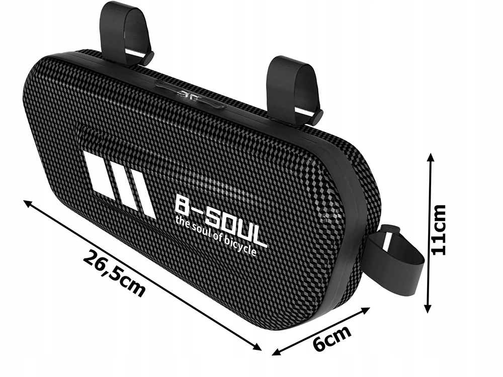 SAKWA ROWEROWA POD RAMĘ TORBA NA ROWER MOTOCYKL WODOODPORNA MOCNA SZTYWNA Pojemność 2 l