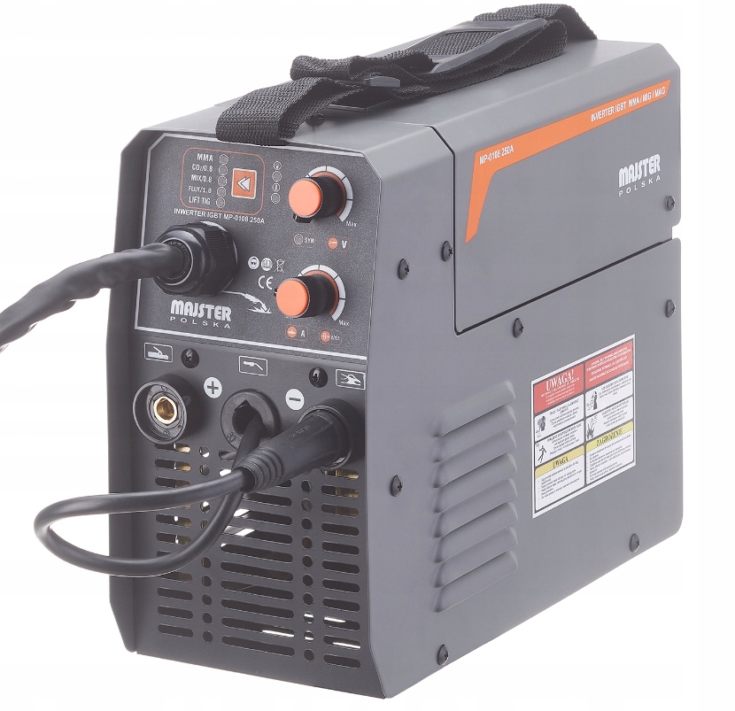 Spawarka MIGOMAT FLUX MIG MMA TIG 250A SYNERGIA Napięcie zasilania (V) 230