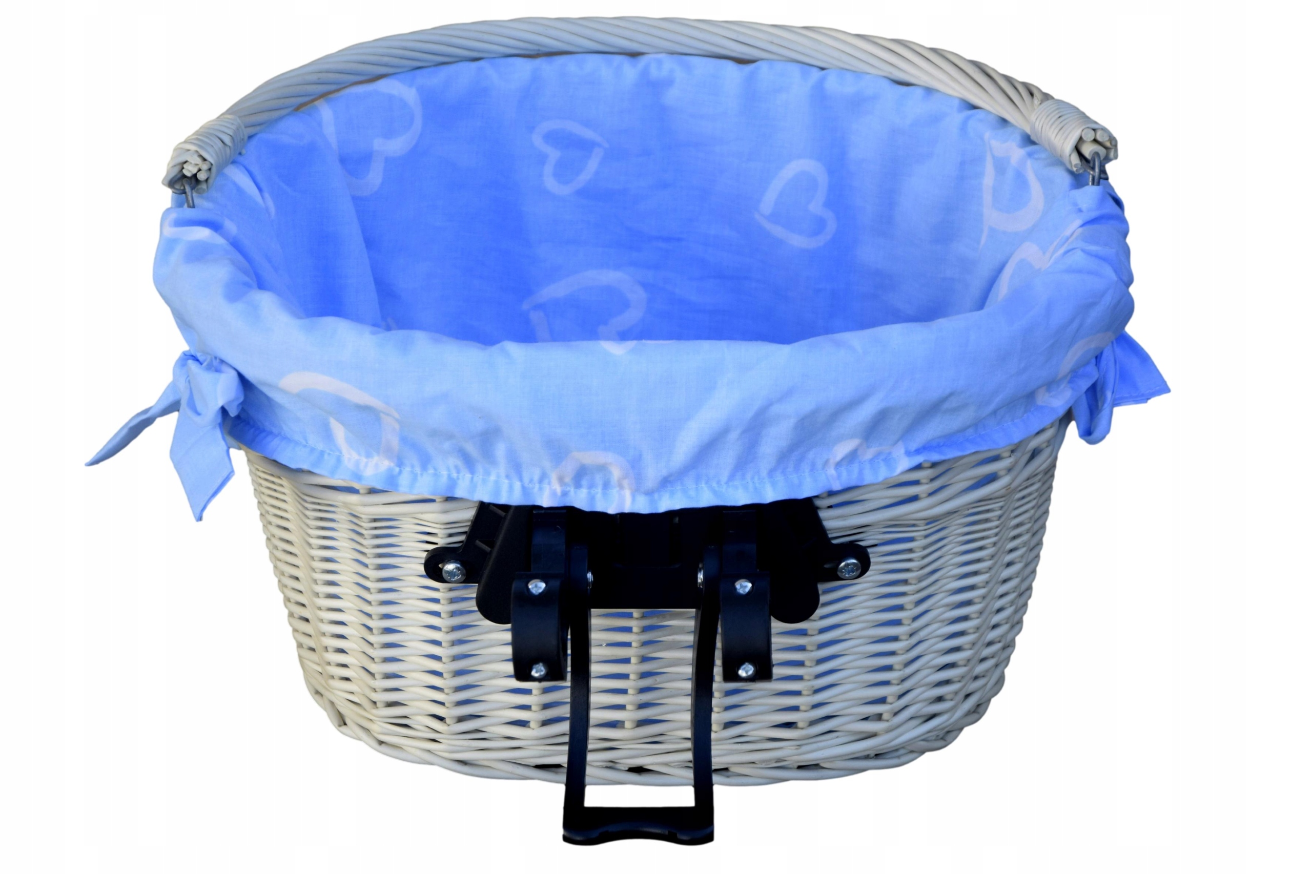 Kosz wiklinowy na Click na rower Koszyk rowerowy na Biały Pl