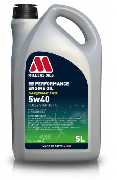

Millers Oils Ee Performance 5w40 5L