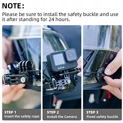 Uchwyt Na Kask Do GoPro Hero 13 DJI Osmo Action Kamera HD Czarny SUREWO — miniatura 3