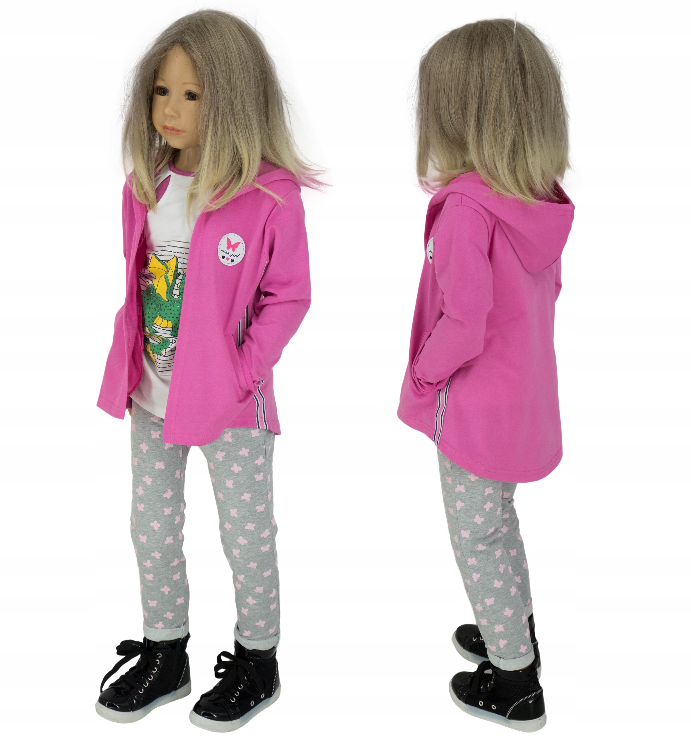 

Sportowa bluza kardigan 0677 rozmiar 128